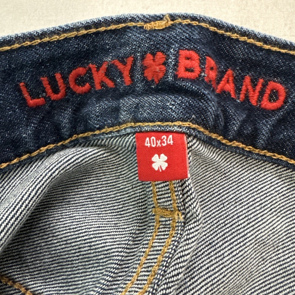 NWT Lucky Brand 287 Loose Fit Jeans Men W40 L34 Dark Wash Indigo Comfort Stretch - Picture 4 of 7